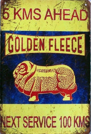 Rustic Golden Fleece Gear oil new tin metal sign MAN CAVE