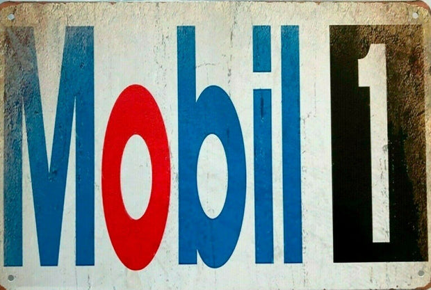 Rustic Mobil1 new tin metal sign MAN CAVE