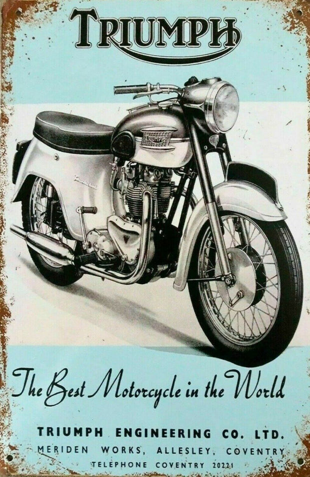 Rustic Triumph new tin metal sign MAN CAVE