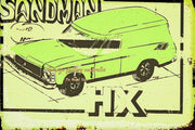 SANDMAN HX Rustic Look Vintage Tin Metal Sign Man Cave, Shed-Garage and Bar