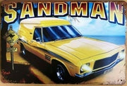 SANDMAN Garage Rustic Look Vintage Tin Signs Man Cave, Shed and Bar Home Decor