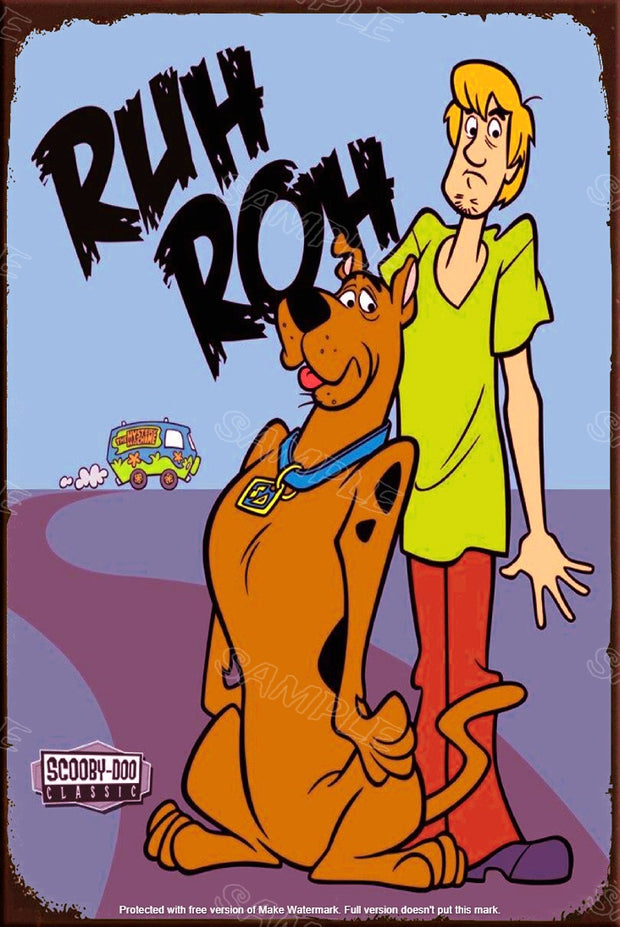 SCOOBY BRO Retro/ Vintage Tin Metal Sign Man Cave, Wall Home Décor, Shed-Garage, and Bar
