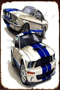 SHELBY GT500 Rustic Look Vintage Shed-Garage and Bar Man Cave Tin Metal Sign