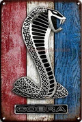 SHELBY COBRA METAL POSTER Rustic Retro/Vintage Home Garage Wall Cafe Resto or Bar Tin Metal Sign
