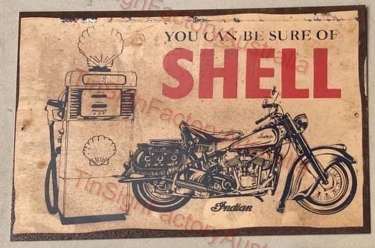 YOU CAN BE SURE OF SHELL 20x30 CM Sign | Screen Printed By AUSTRALIAN COMPANY - Tin Sign Factory Australia