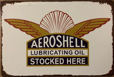 SHELL Motor Oil Rustic Look Vintage Tin Signs Man Cave, Shed and Bar Sign