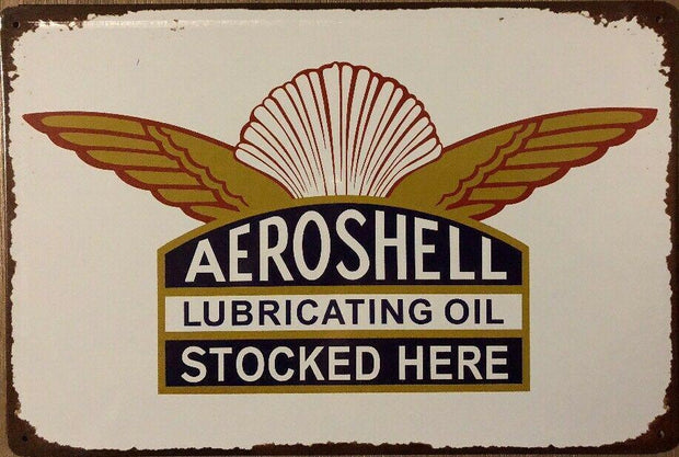 SHELL Motor Oil Rustic Look Vintage Tin Signs Man Cave, Shed and Bar Sign