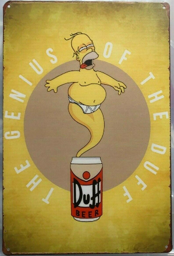 SIMPSONS Rustic Look Vintage Tin Metal Sign Man Cave, Shed-Garage and Bar