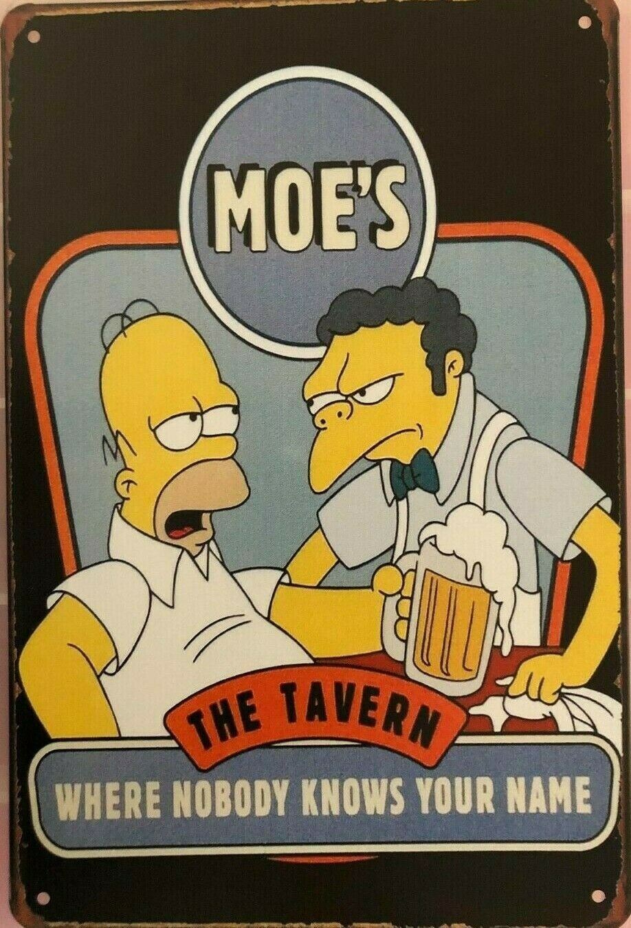 SIMPSONS TIN Garage Rustic Look Vintage Tin Signs Man Cave, Shed and B