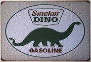 SINCLAIR DINO Garage Rustic Vintage Metal Tin Signs Man Cave, Shed and Bar Sign
