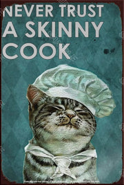 SKINNY COOK Retro/ Vintage Tin Metal Sign Man Cave, Wall Home Décor, Shed-Garage, and Bar