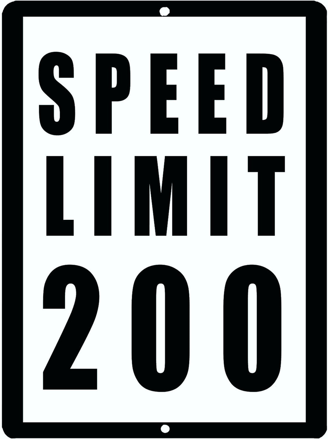 SPEED LIMIT 200 Retro/Vintage Metal Plaque Sign Style Man Cave Garage Work Office