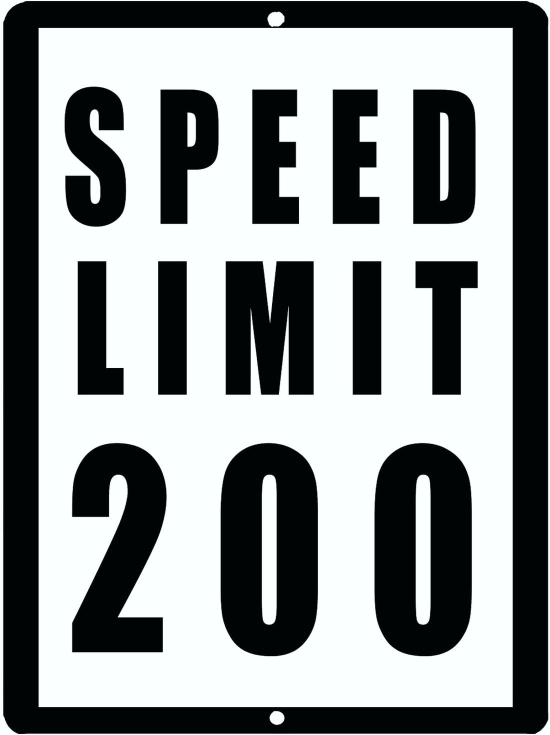 SPEED LIMIT 200 Retro/Vintage Metal Plaque Sign Style Man Cave Garage Work Office