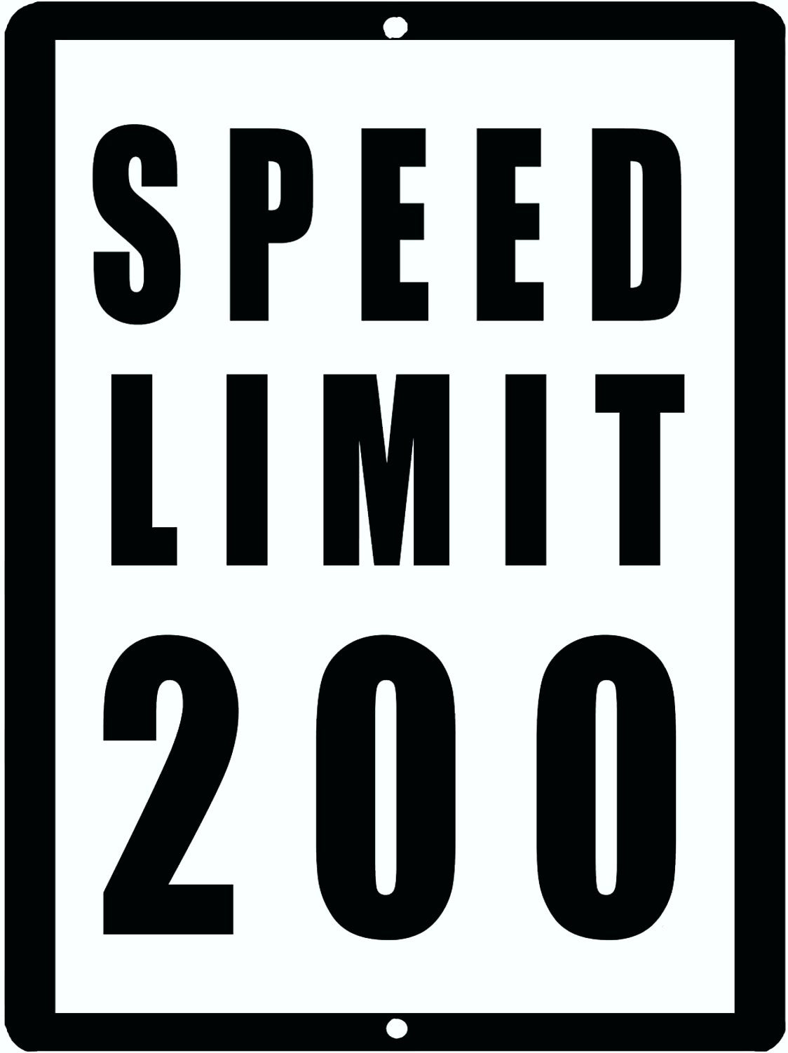SPEED LIMIT 200 Retro/Vintage Metal Plaque Sign Style Man Cave Garage Work Office