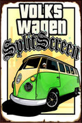 VOLKSWAGEN SPLIT-SCREEN Rustic Look Vintage Shed-Garage and Bar Man Cave Tin Metal Sign