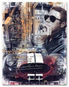 THE RACER- MCQUEEN Rustic Look Vintage Tin Metal Sign Man Cave, Shed-Garage, and Bar