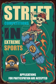 STREET COMPETITION Rustic Look Vintage Shed-Garage and Bar Man Cave Tin Metal Sign