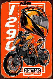 SUPER DUKE 1290 Rustic Look Vintage Shed-Garage and Bar Man Cave Tin Metal Sign