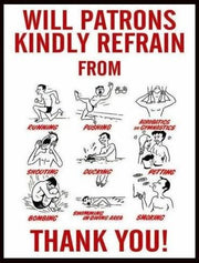 SWIMMING POOL RULES Retro/Vintage Metal Plaque Sign Style Man Cave Garage