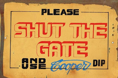 Please shut the gate metal sign 20 x 30 cm free postage - TinSignFactoryAustralia