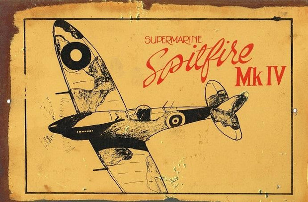 Spitfire mk1V  metal sign 20 x 30 cm free postage - TinSignFactoryAustralia