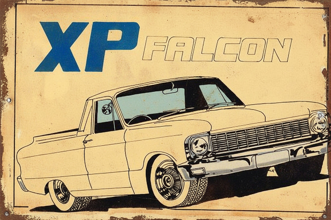 XP Falcon metal sign 20 x 30 cm free postage - TinSignFactoryAustralia