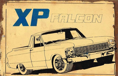 XP Falcon metal sign 20 x 30 cm free postage - TinSignFactoryAustralia