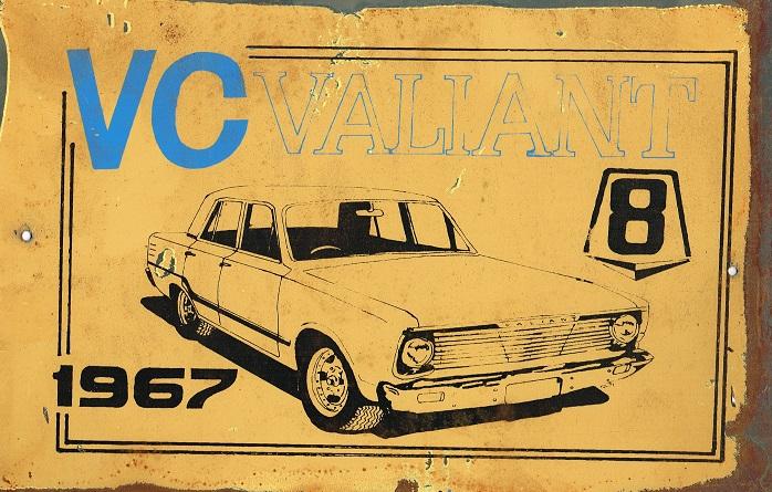 VC Valiant 1967 metal sign 20 x 30 cm free postage - TinSignFactoryAustralia