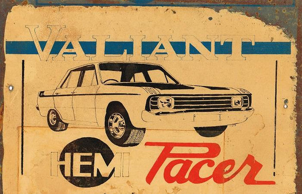 Valiant Hemi Pacer metal sign 20 x 30 cm free postage - TinSignFactoryAustralia