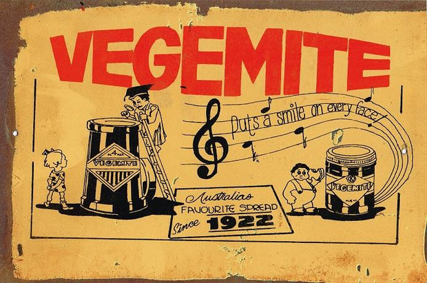 Vegemite puts a smile on every face metal sign 20 x 30 cm free postage - TinSignFactoryAustralia