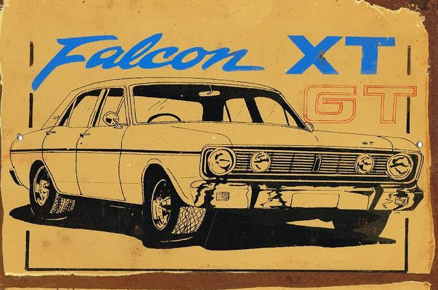 Falcon XT  metal sign 20 x 30 cm free postage - TinSignFactoryAustralia