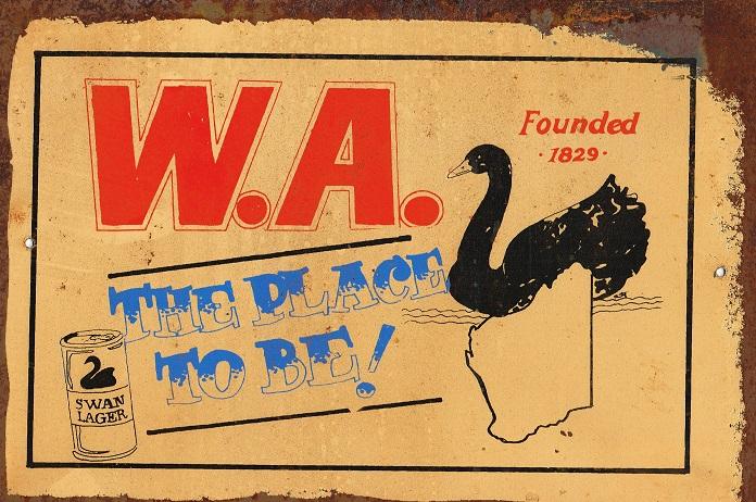 WA The Place to be   metal sign 20 x 30 cm free postage - TinSignFactoryAustralia