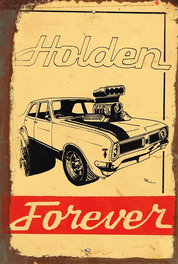 Holden FOREVER metal sign 20 x 30 cm free postage - TinSignFactoryAustralia