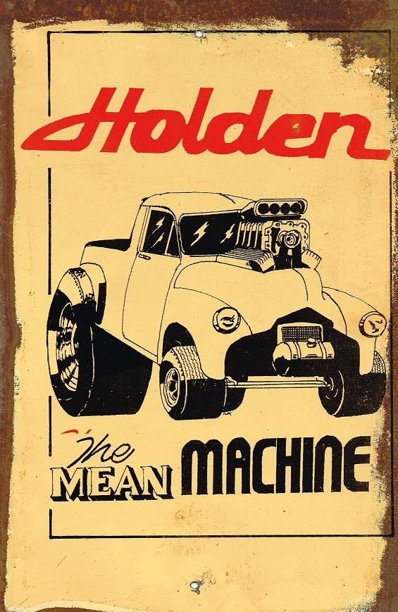 Holden Mean Machine metal sign 20 x 30 cm free postage - TinSignFactoryAustralia