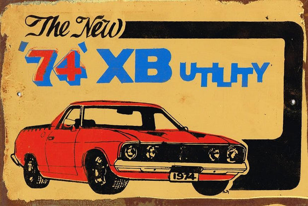 XB 74 UTE metal sign 20 x 30 cm free postage - TinSignFactoryAustralia
