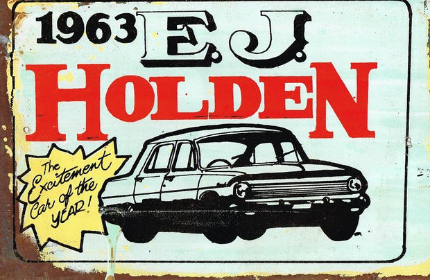 Holden  1963 EJ metal sign 20 x 30 cm free postage - TinSignFactoryAustralia