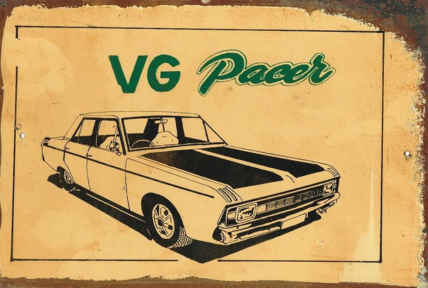 VG Pacer metal sign 20 x 30 cm free postage - TinSignFactoryAustralia