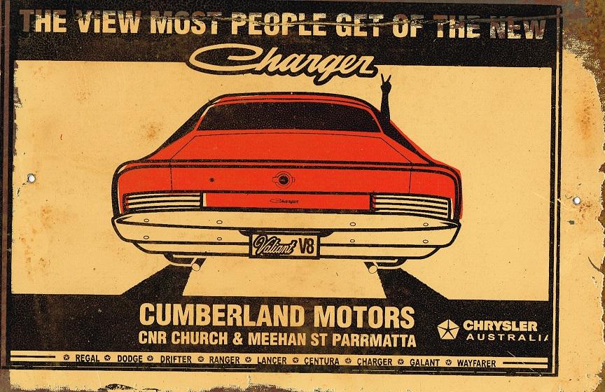 Charger View metal sign 20 x 30 cm free postage - TinSignFactoryAustralia