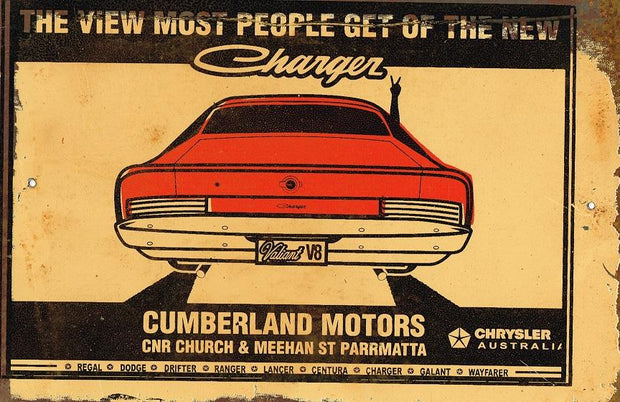 Charger View metal sign 20 x 30 cm free postage - TinSignFactoryAustralia