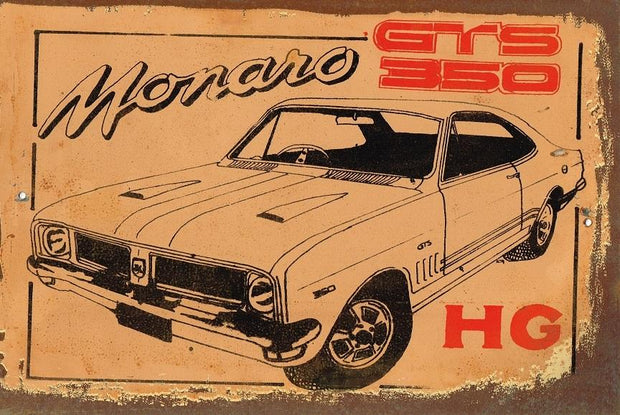 Monaro GTS 350 metal sign 20 x 30 cm free postage - TinSignFactoryAustralia