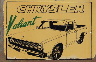 Chrysler Valiant Ute metal sign 20 x 30 cm free postage - TinSignFactoryAustralia