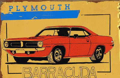 Plymouth Barracuda metal sign 20 x 30 cm free postage - TinSignFactoryAustralia