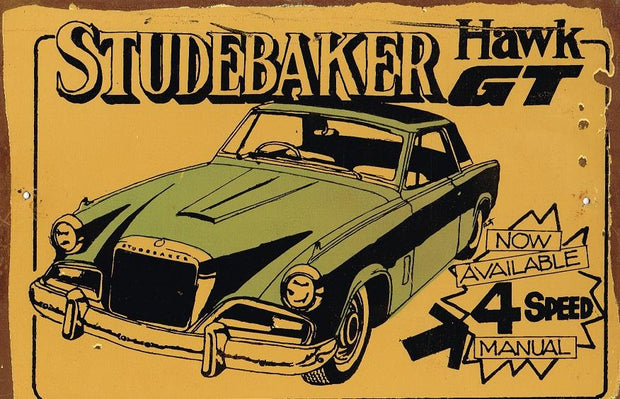Studebaker Hawk GT metal sign 20 x 30 cm free postage - TinSignFactoryAustralia