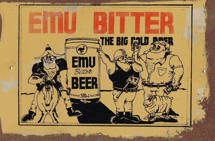 Emu Bitter metal sign 20 x 30 cm free postage - TinSignFactoryAustralia