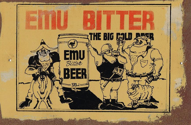 Emu Bitter metal sign 20 x 30 cm free postage - TinSignFactoryAustralia