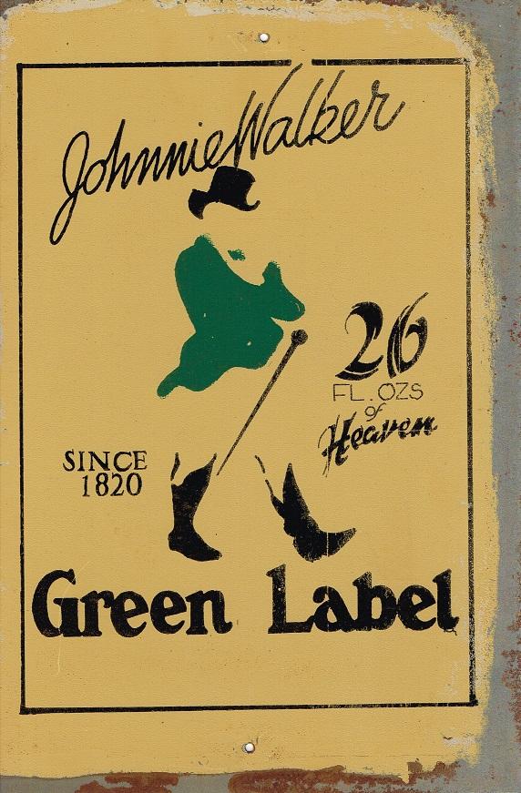 Johnnie Walker Green   Label metal sign 20 x 30 cm free postage - TinSignFactoryAustralia