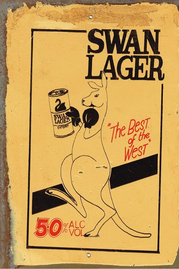 Swan Lager Best of The West metal sign 20 x 30 cm free postage - TinSignFactoryAustralia