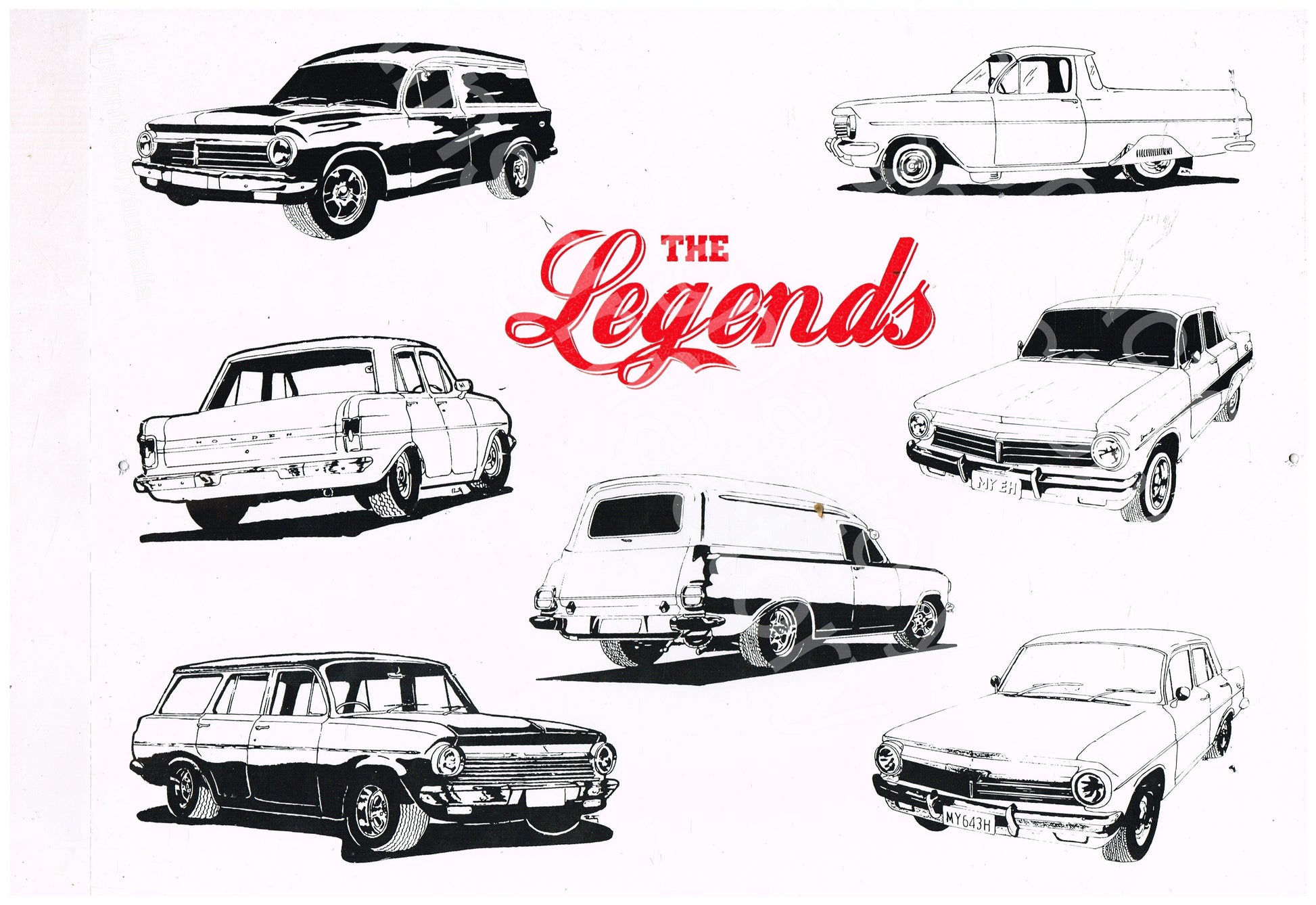 Holden Legends Family metal sign 30x 40 cm - Tin Sign Factory Australia