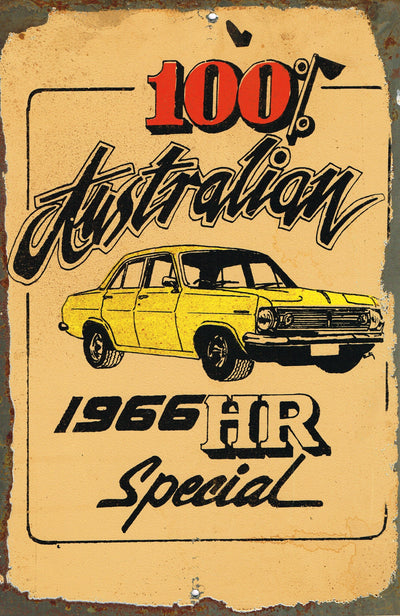 HR Holden 1966 metal sign 20 x 30 cm free postage - TinSignFactoryAustralia