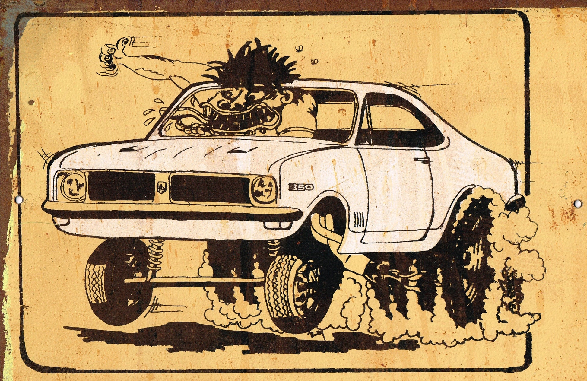 Rat Fink Monaro metal sign 20 x 30 cm free postage - TinSignFactoryAustralia